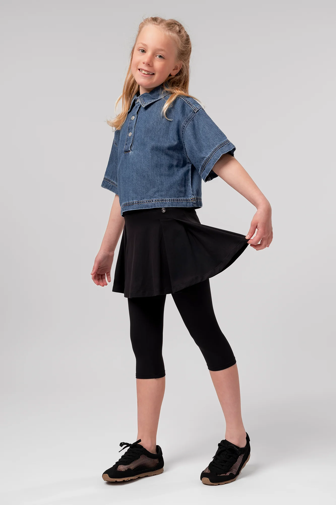 Dziecięce legginsy capri z spódniczką Pauline - Image 6
