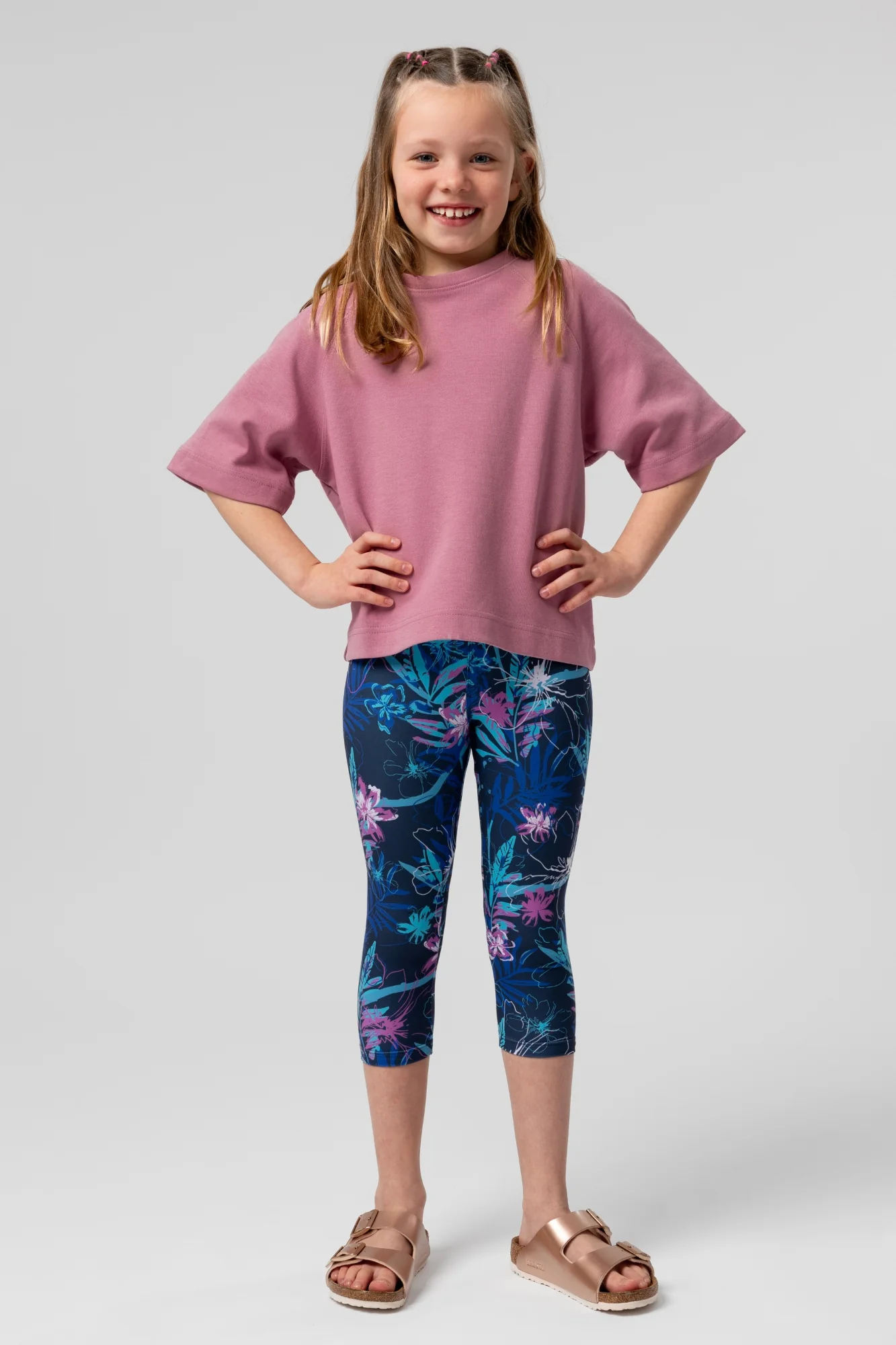 Legginsy dziecięce capri Pushpam - Image 5
