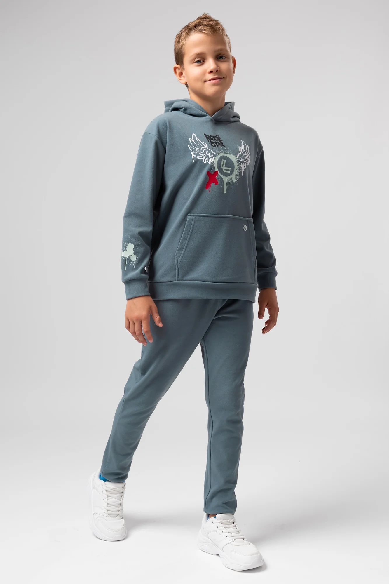 Bluza dziecięca z kapturem Supercomfort Hudiksvall - Image 5